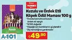 KİWİ YAMMİES KUZULU VE ÖRDEK ETLİ KÖPEK ÖDÜL MAMASI 100G